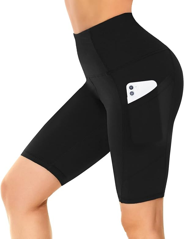 NexiEpoch Biker Shorts for Women with Pockets - 8" Plus Size High Waisted Spandex Shorts for Summer  | Amazon (US)
