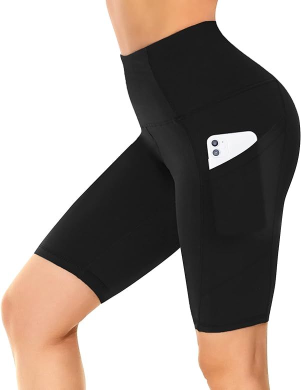 NexiEpoch Biker Shorts for Women with Pockets - 8" Plus Size High Waisted Spandex Shorts for Summer  | Amazon (US)