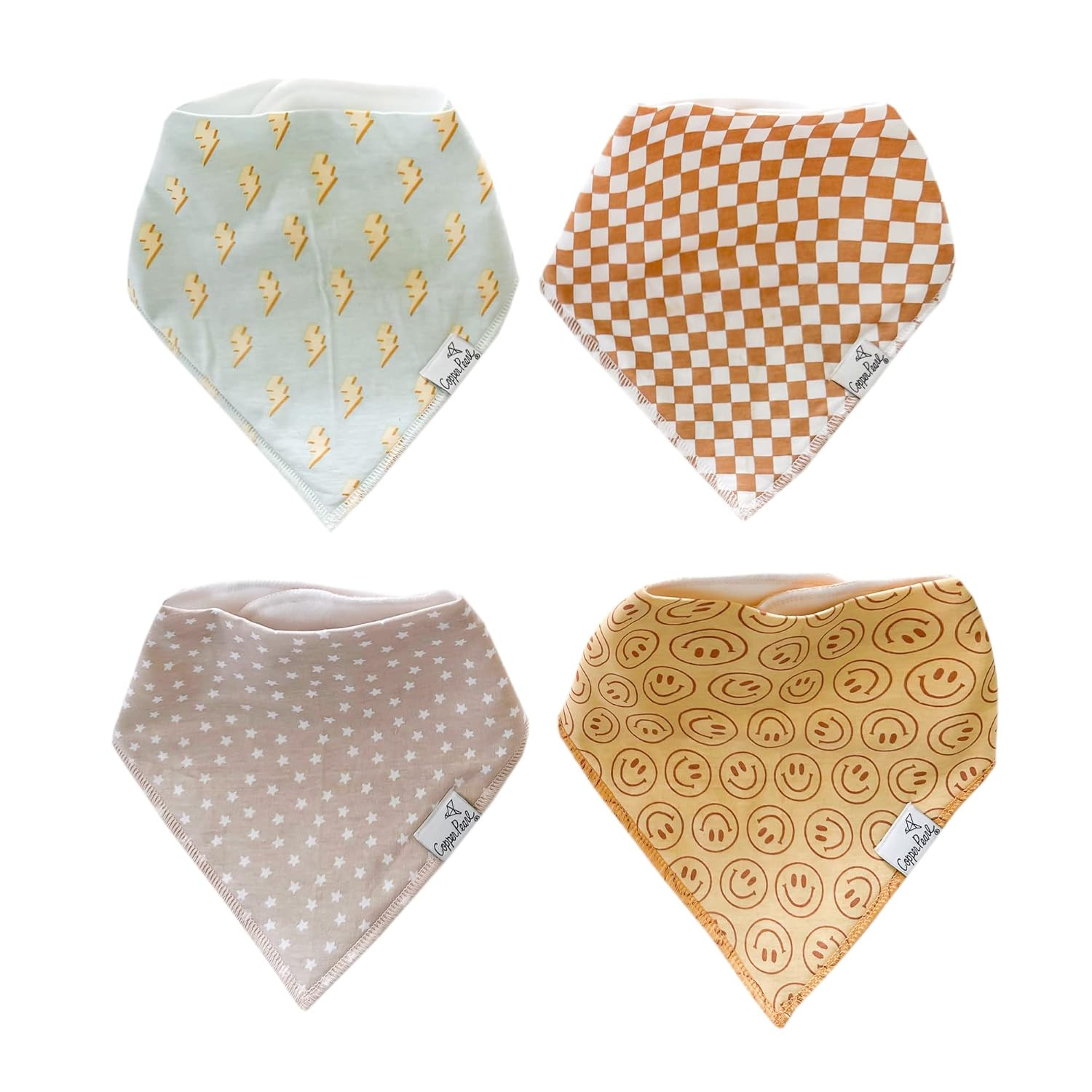 Copper Pearl Baby Bandana Bibs - 4 Pack Soft Cotton Baby Bibs for Drooling and Teething, Absorben... | Amazon (US)