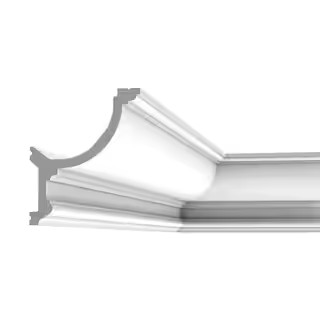 4-7/8 in. x 5-7/8 in. x 78-3/4 in. Primed White Plain Polyurethane Crown Moulding | The Home Depot