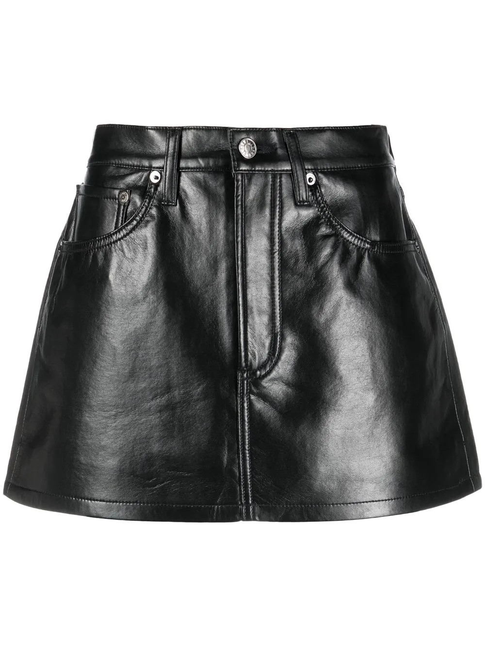 AGOLDE A-line Mini Skirt - Farfetch | Farfetch Global