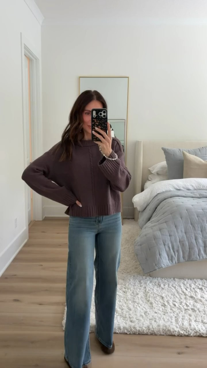 Sweater size S, jeans size 2. 

Target sale find 🤎 This cozy sweater + wide-leg jeans combo is such an easy fall outfit! 

Target new finds, Target fashion, Target sweater, fall sweater, wide leg jeans, women’s fall outfit, fall fashion finds, casual fall style, Target outfit ideas, denim outfit, cozy sweater, affordable fall fashion, everyday fall outfit, women’s casual style, fall wardrobe essentials

#LTKootd #LTKOver40
