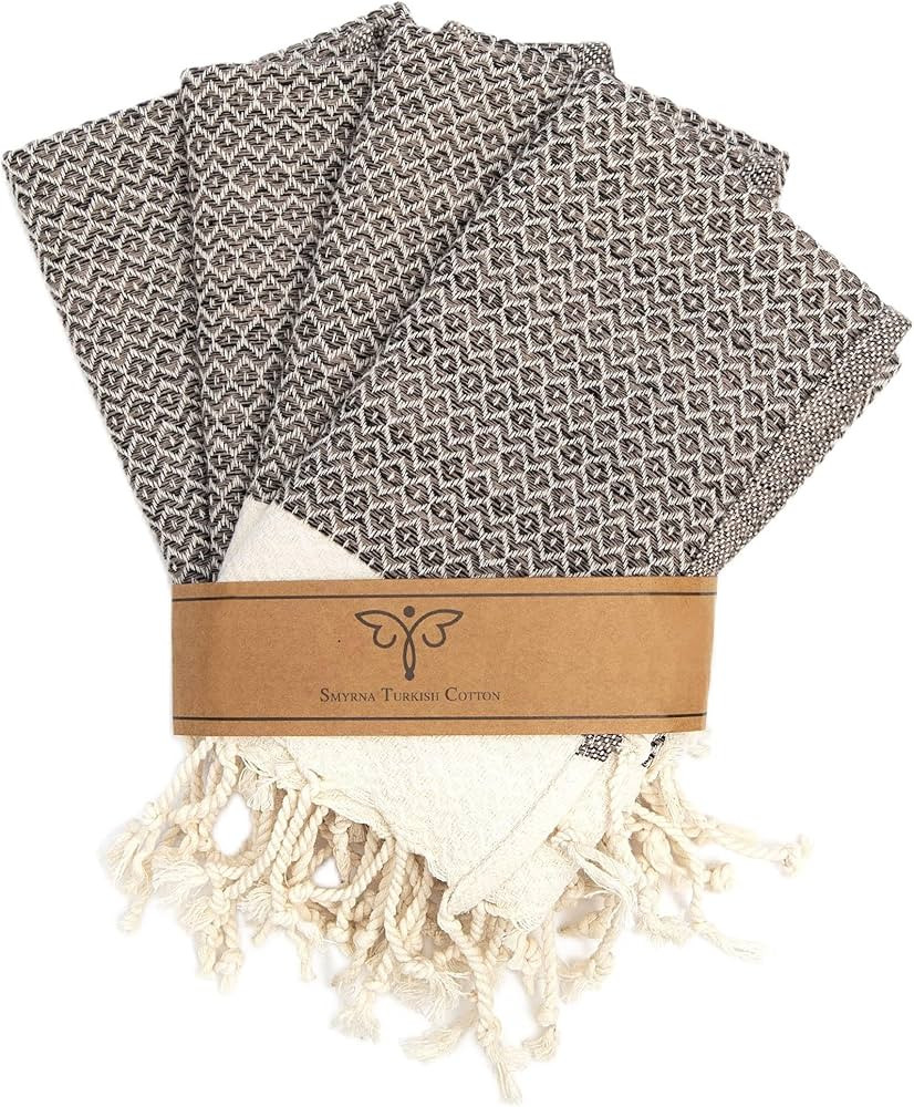 SMYRNA TURKISH COTTON Vintage Series Kitchen Dish Towels Pack of 4, Machine Washable Wash Cloths,... | Amazon (US)