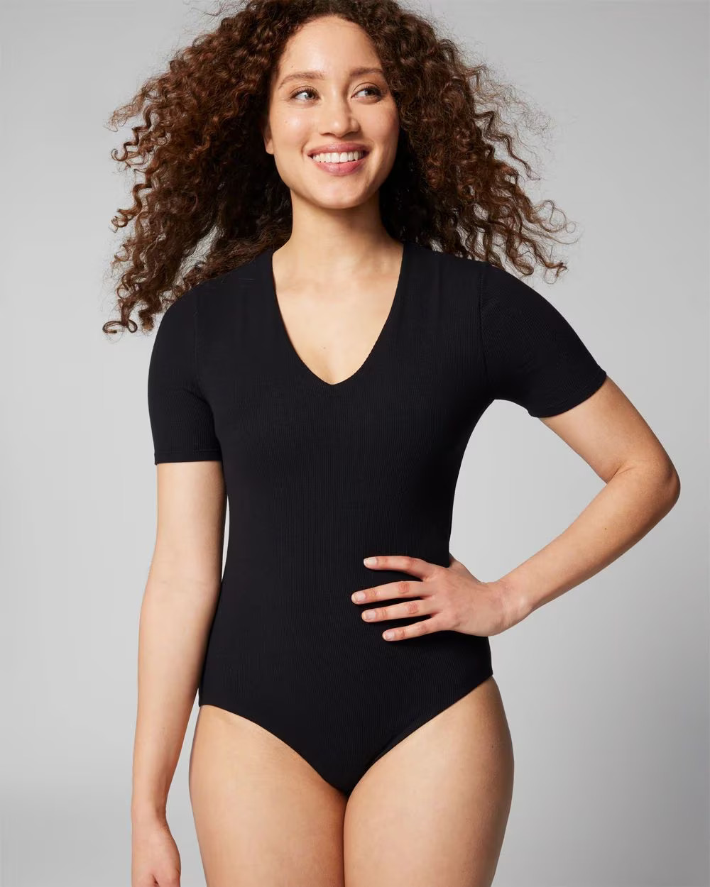 Body Short-Sleeve V-Neck Bodysuit | Soma | SOMA