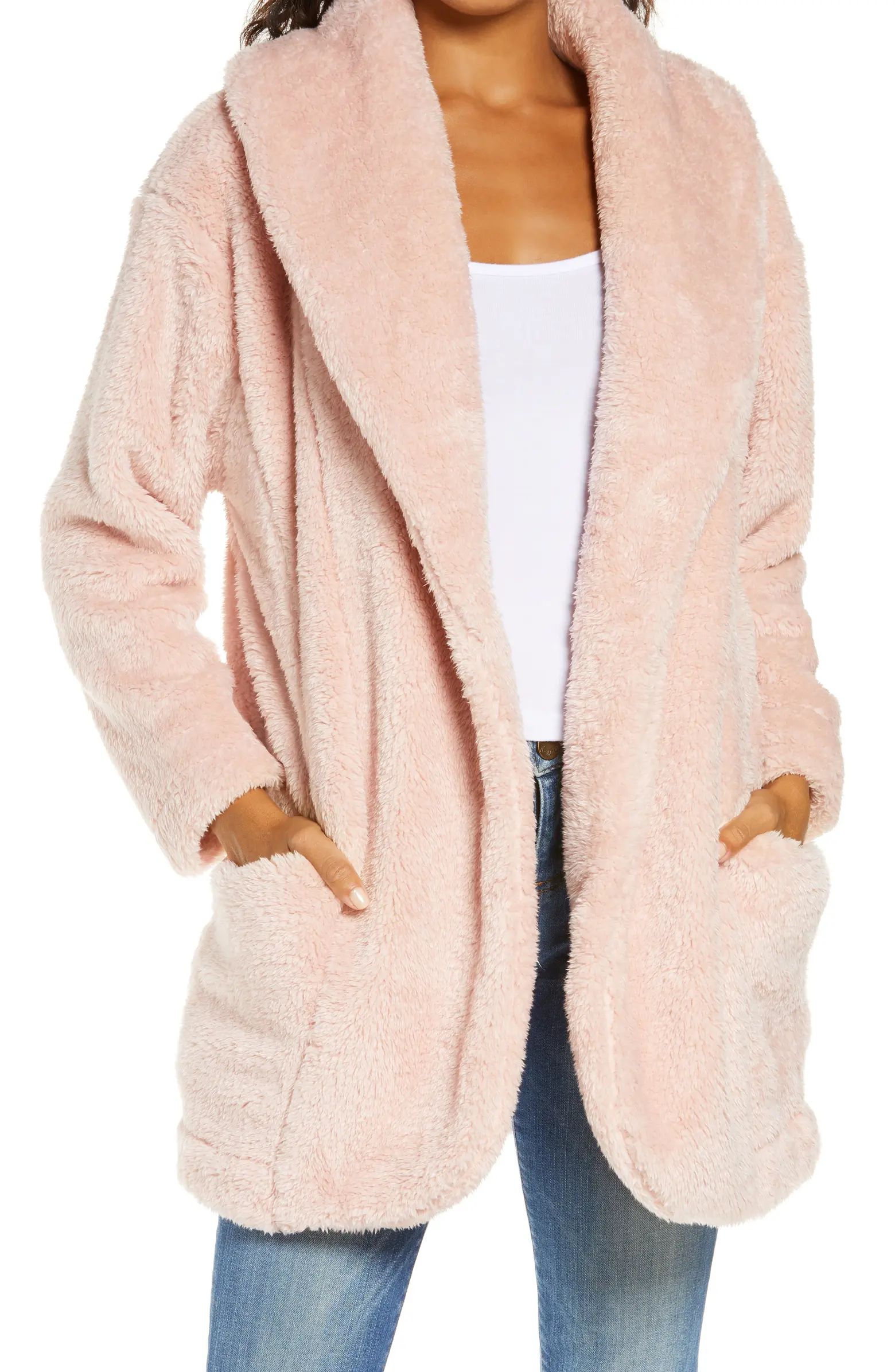 UGG® Annona Faux Shearling Travel Cardigan | Nordstrom | Nordstrom