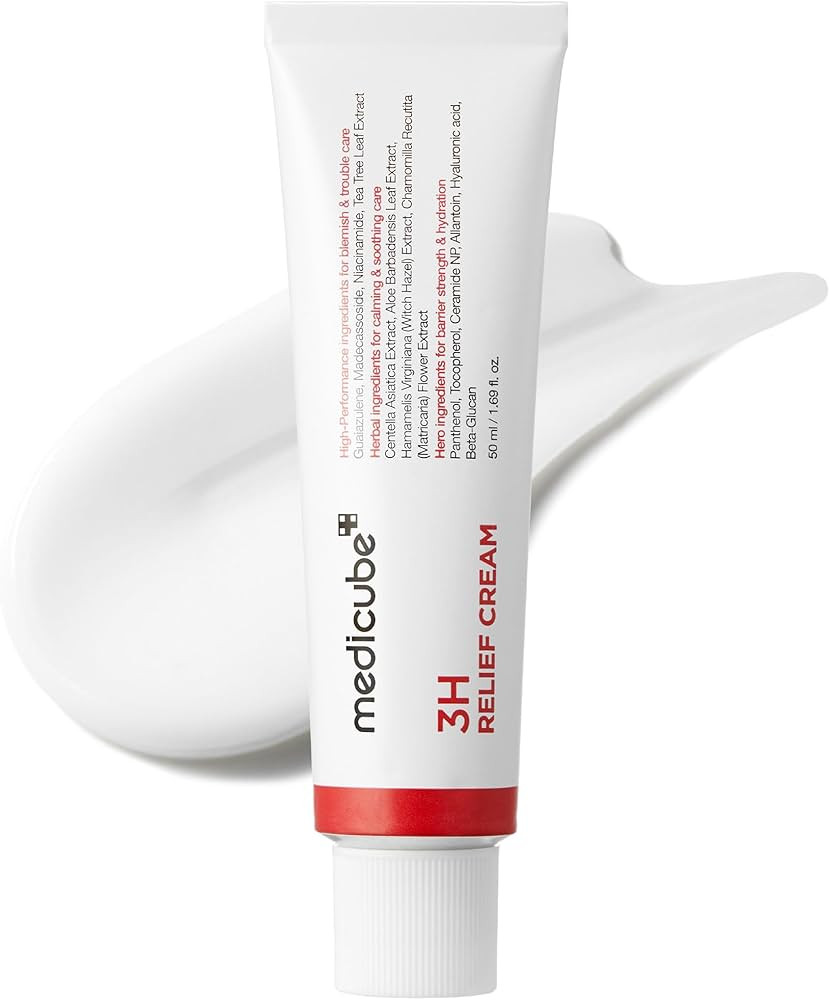medicube 3H Daily Relief Cream | Daily Soothing Moisturizer for All Skin Types | Lightweight Comf... | Amazon (US)