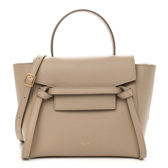 CELINE Grained Calfskin Nano Belt Bag Light Taupe | FASHIONPHILE | FASHIONPHILE (US)