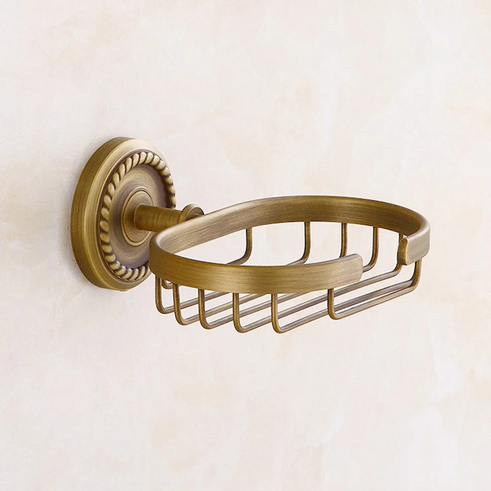 LEDMOMO Vintage Style Shower Soap Dish Wall-Mounted Brass Holder Golden 1Set | Walmart (US)