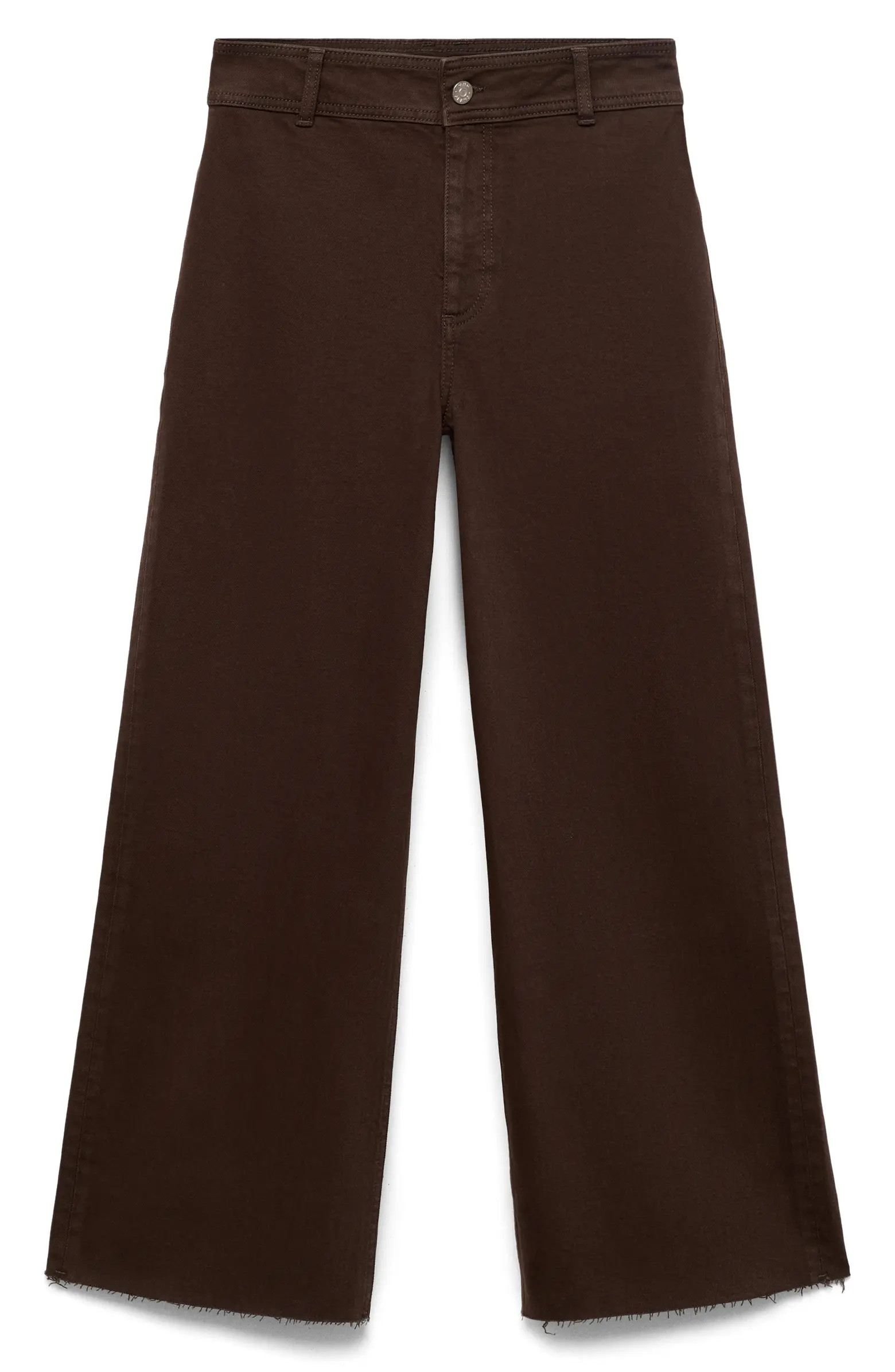 Catherin Frayed High Waist Wide Leg Culotte Jeans | Nordstrom