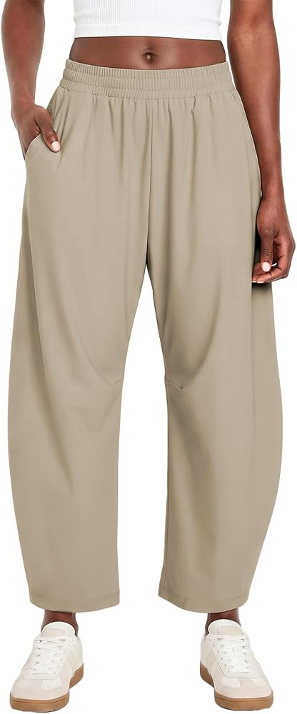 Barrel Pants Women Baggy Wide Leg Elastic Waisted Sweatpants Athletic Clothes Lounge Palazzo Trou... | Amazon (US)