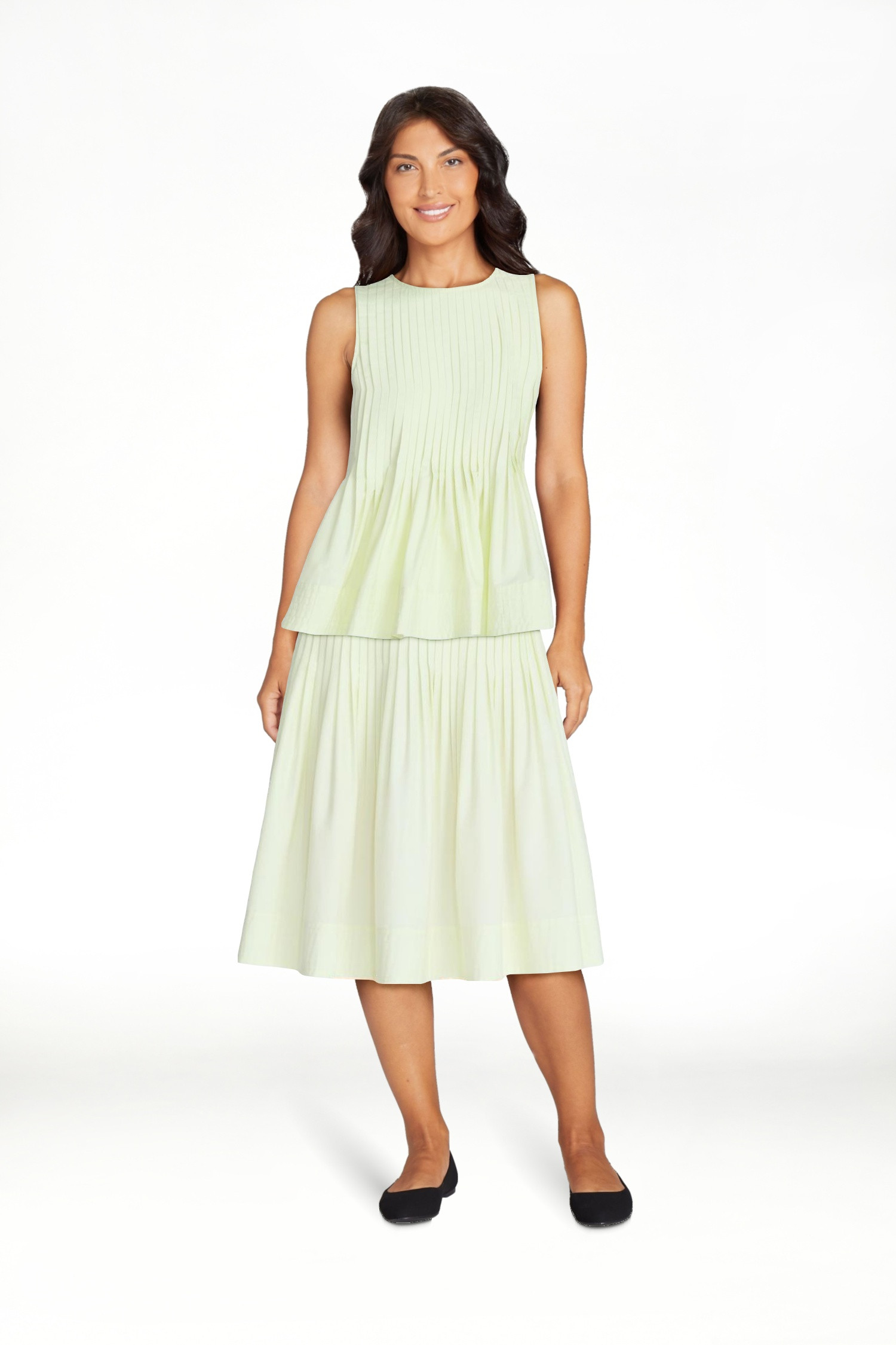 Free Assembly Women's Sleeveless Pintuck Peplum Top, Sizes XS-XXL | Walmart (US)