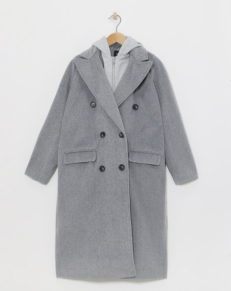 Grey Hybrid Hooded Coat | JD Williams (UK)