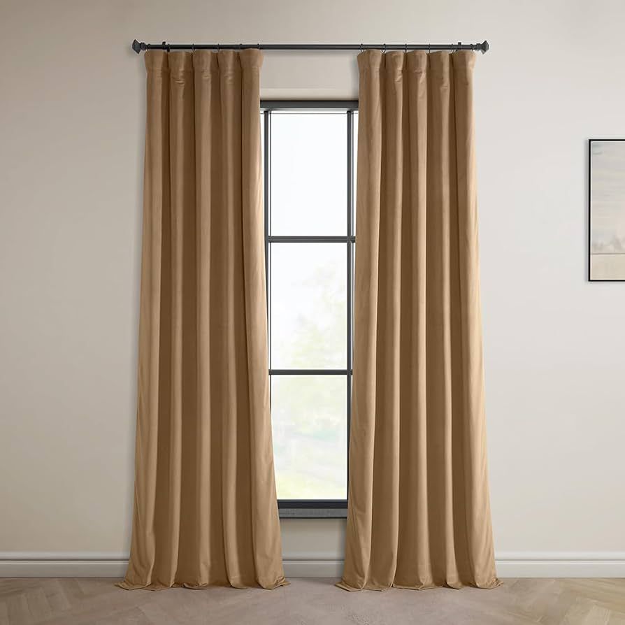 HPD Half Price Drapes Heritage Plush Velvet Curtains for Bedroom & Living Room 50 X 96, VPYC-1612... | Amazon (US)