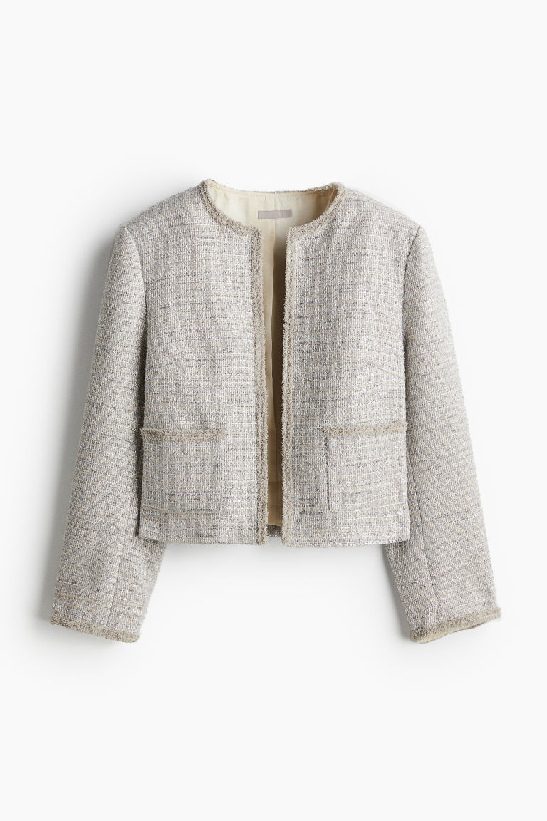 H & M - Textured-Weave Jacket - Beige | H&M (US + CA)