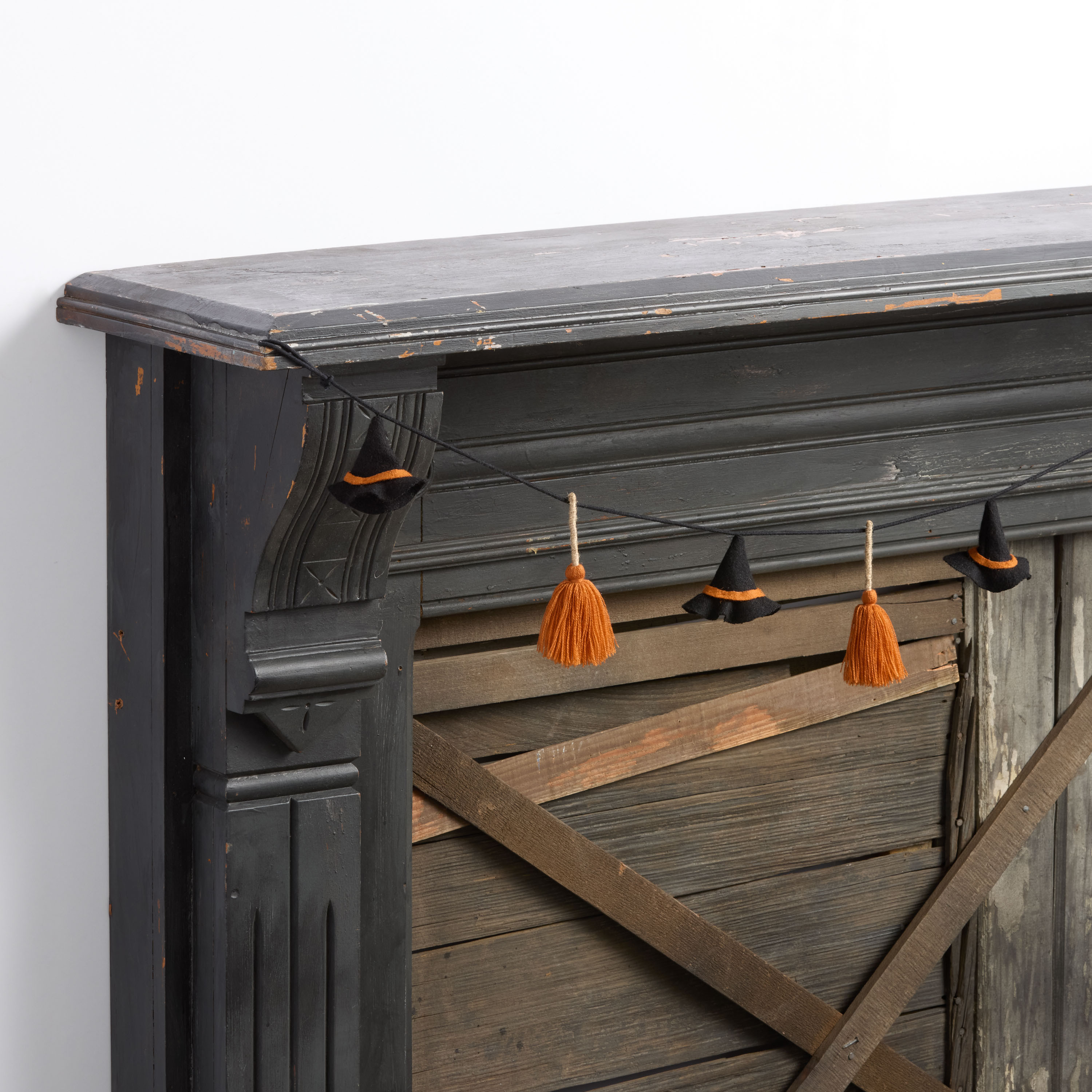 Wool Witch Hat and Broom Garland | World Market