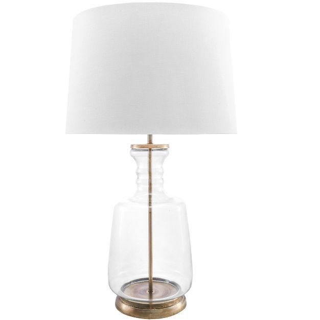 nuLOOM Eagan Glass 24" Table Lamp Lighting - Gold 24" H x 15" W x 15" D | Target