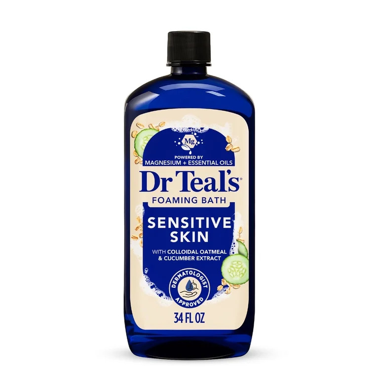 Dr Teal's Sensitive Skin Foaming Bath with Pure Epsom Salt, Colloidal Oatmeal & Cucumber Extract,... | Walmart (US)