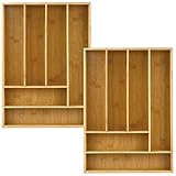 Heim Concept Drawer Organizer Bamboo Cutlery Tray Silverware Organizer/Utensil Holder | Amazon (US)