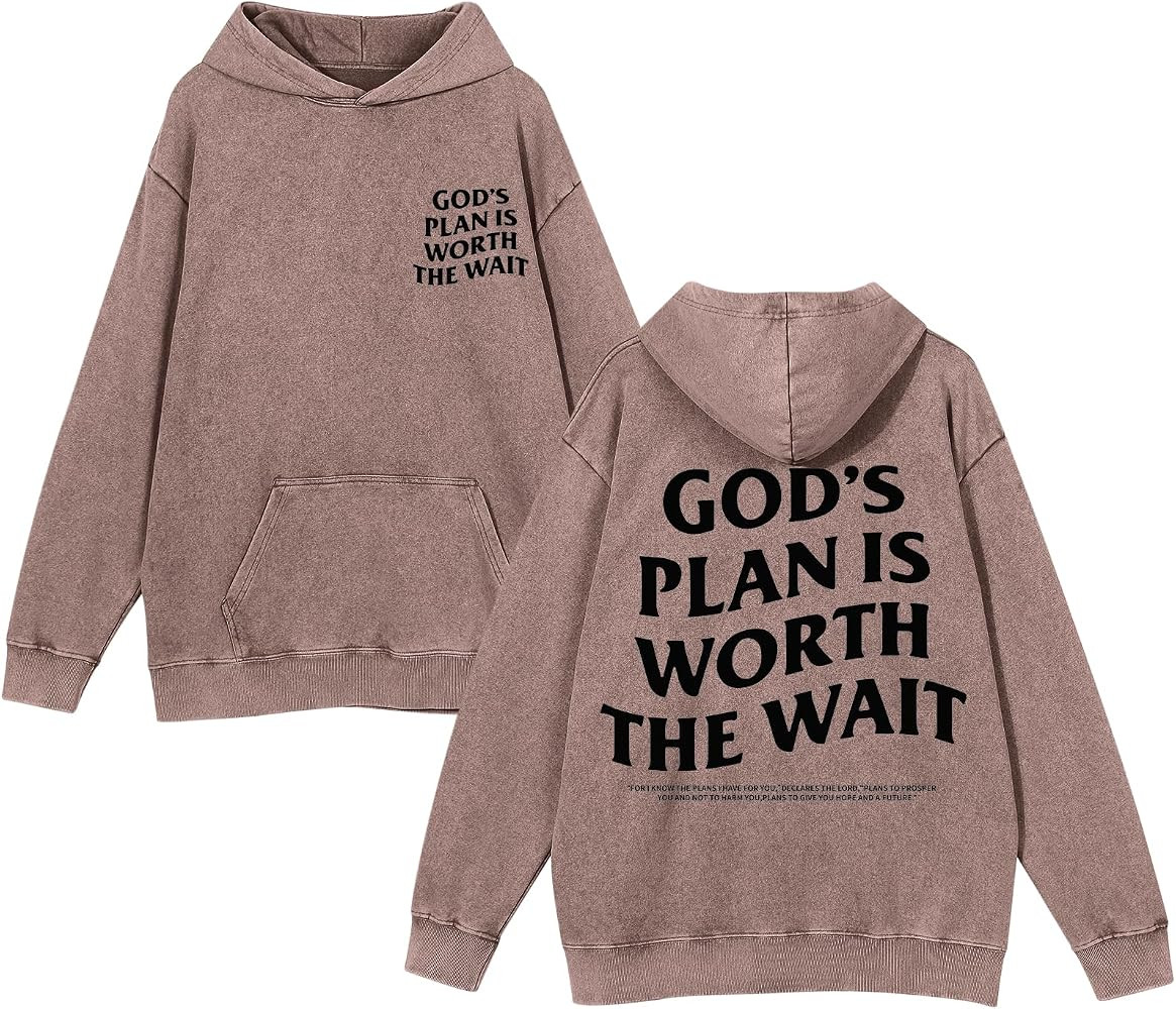 Wrenpies Mens Oversized Christian Hoodies Jesus God Bible Verse Faith Religious Sweatshirts Acid ... | Amazon (US)