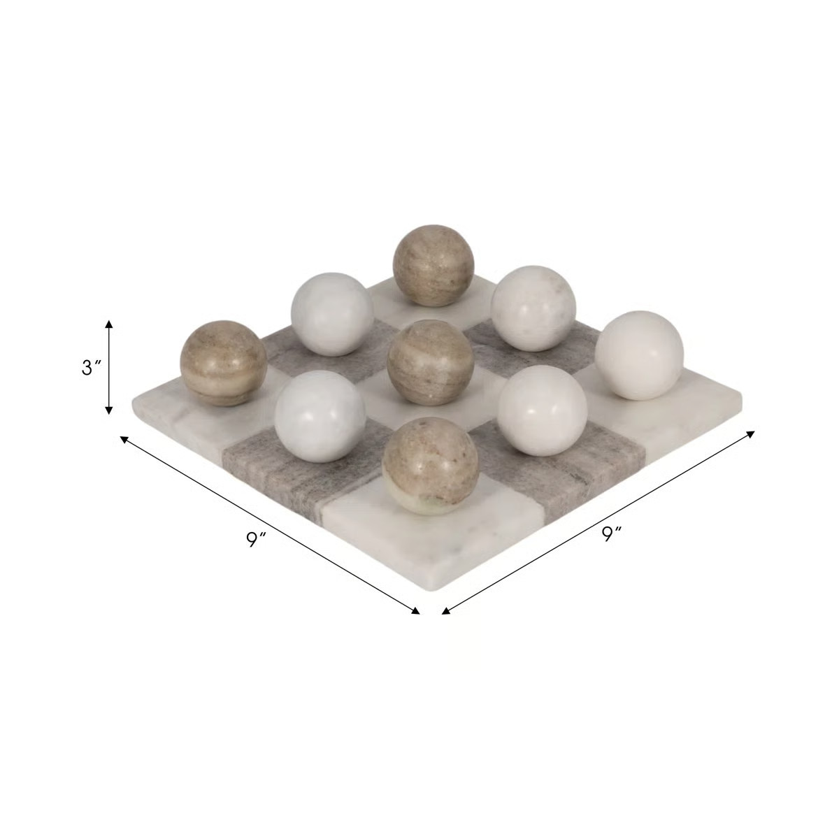 Sagebrook Home Game Set Stone Marble Decorative Accent For Home Office Bedroom Living Room Casual... | Wayfair North America
