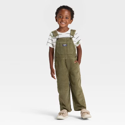 OshKosh B'gosh Toddler Boys' Corduroy Overalls - Olive Green 3T | Target