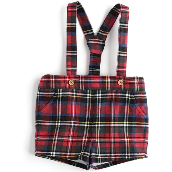 Classic Tartan Baby Bloomers, Red | Maisonette