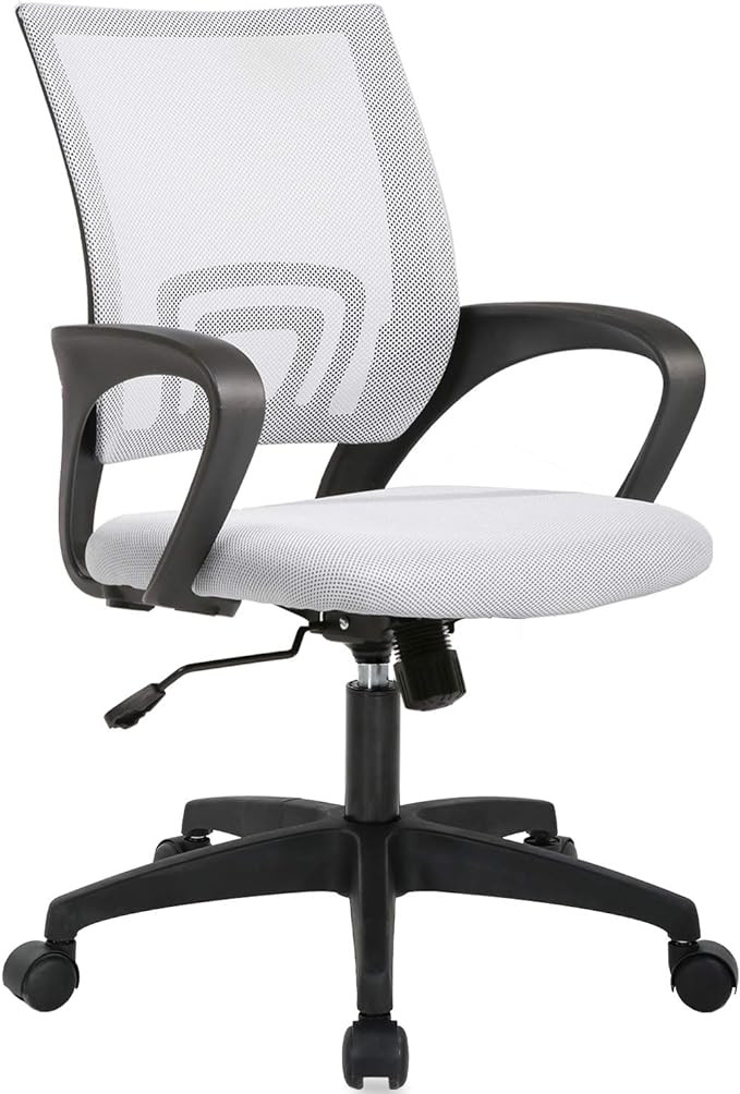 BestOffice | Ergonomic Office Chair | Mid-Back Swivel Desk Chair | Breathable Backrest & Lumbar S... | Amazon (US)