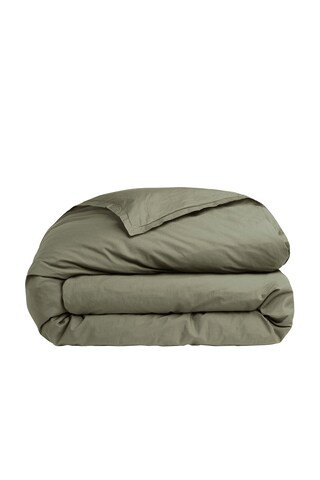 Parachute Percale Duvet Cover in Olive | FWRD 
