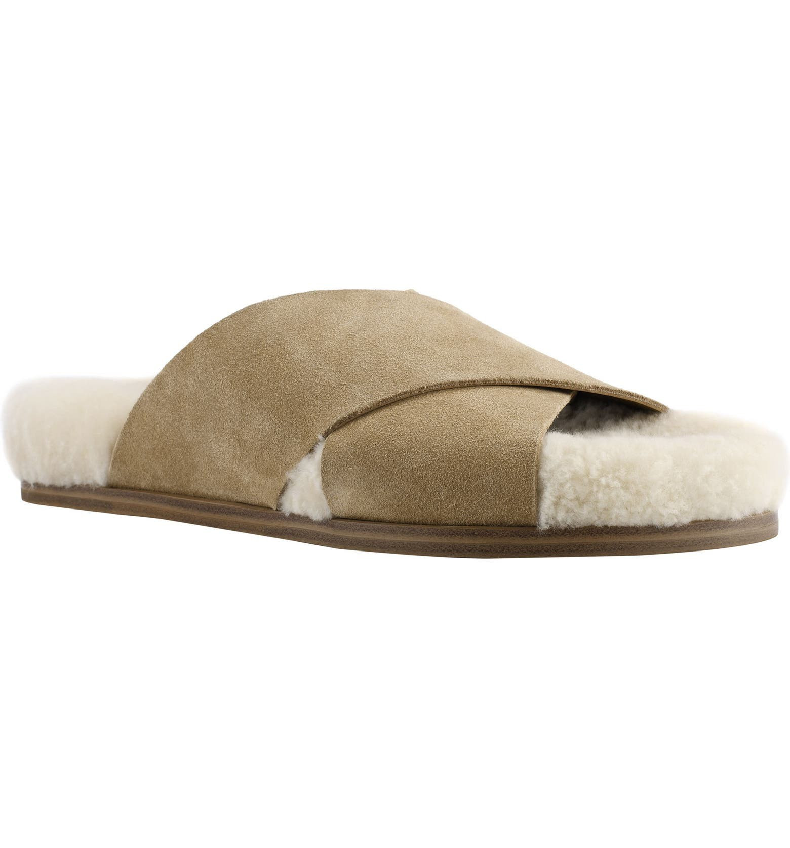 Canna Genuine Shearling Lined Slide Sandal | Nordstrom