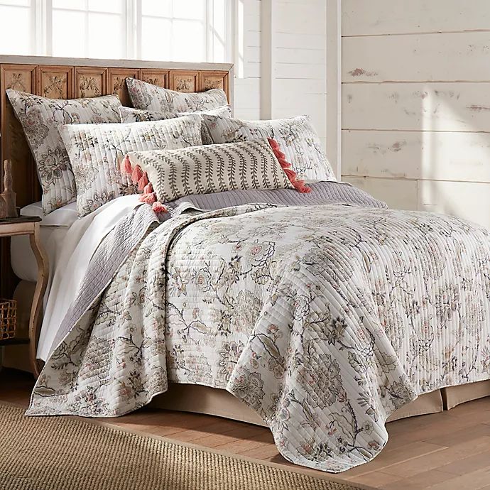 Bee & Willow™ Home Terra Rosa Reversible King Quilt Set in Blush/Ivory | Bed Bath & Beyond