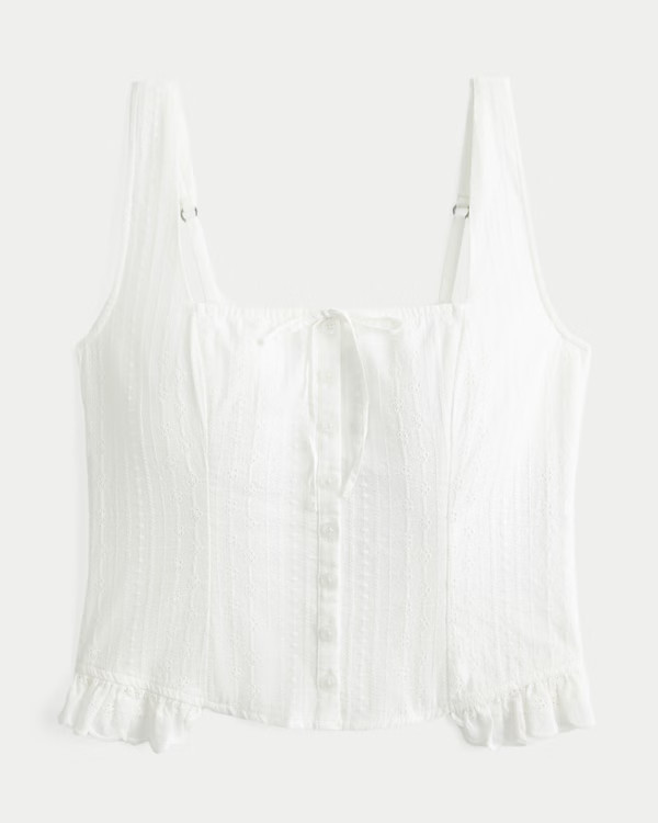 Eyelet Button-Through Blouse | Hollister (UK)