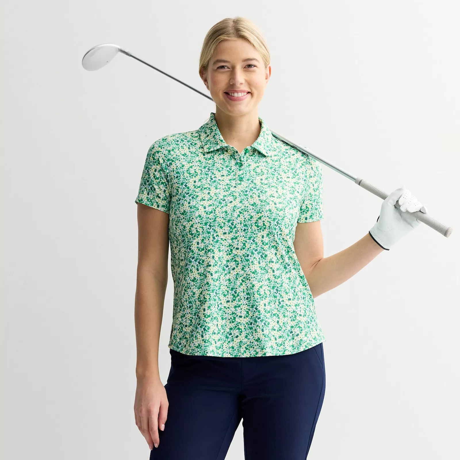 Women's Tek Gear\u00ae Sport Gear Short Sleeve Buttoned Polo | Kohl's