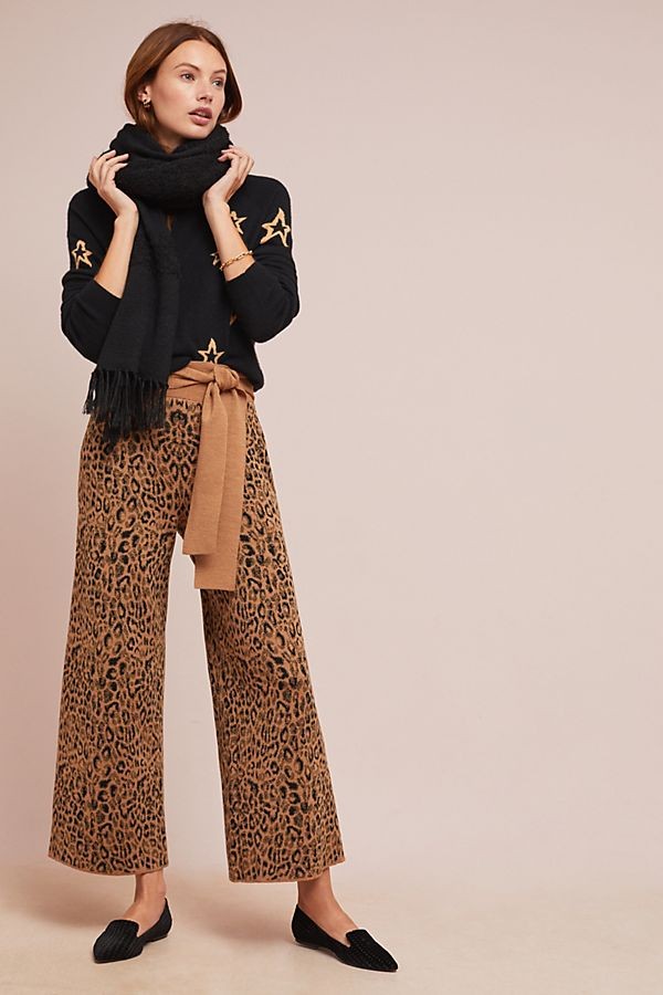 Leopard Sweater Pants | Anthropologie (US)