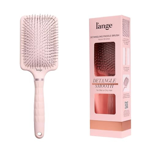 L'ANGE HAIR Detangling Paddle Brush | Gentle Nylon Bristles for Wet & Dry Hair | Smooth Detangling & Scalp Massage | Lightweight, Non-Slip Handle | Works for All Hair Types (Blush) | Amazon (US)
