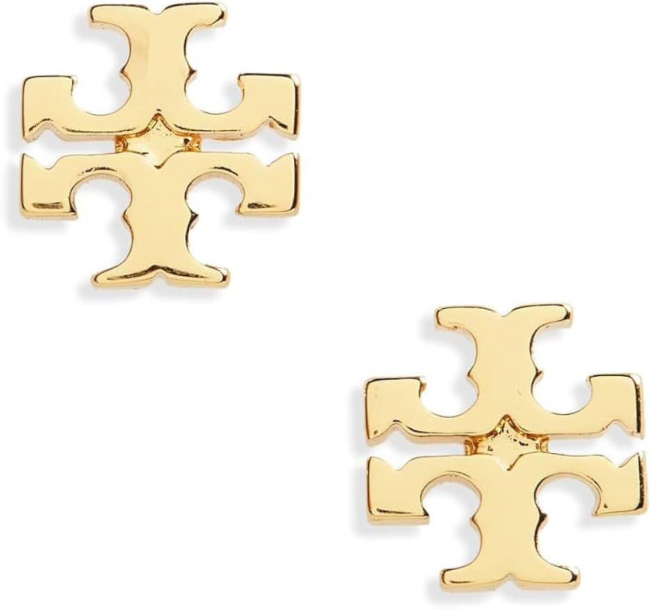 Tory Burch Logo Stud Earrings 16k Gold | Amazon (US)