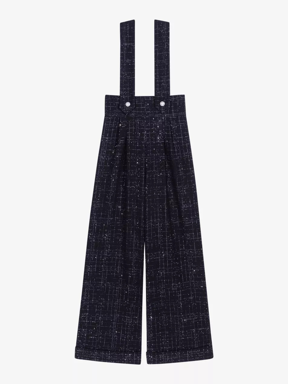 Metallic-tweed wide-leg woven trousers | Selfridges