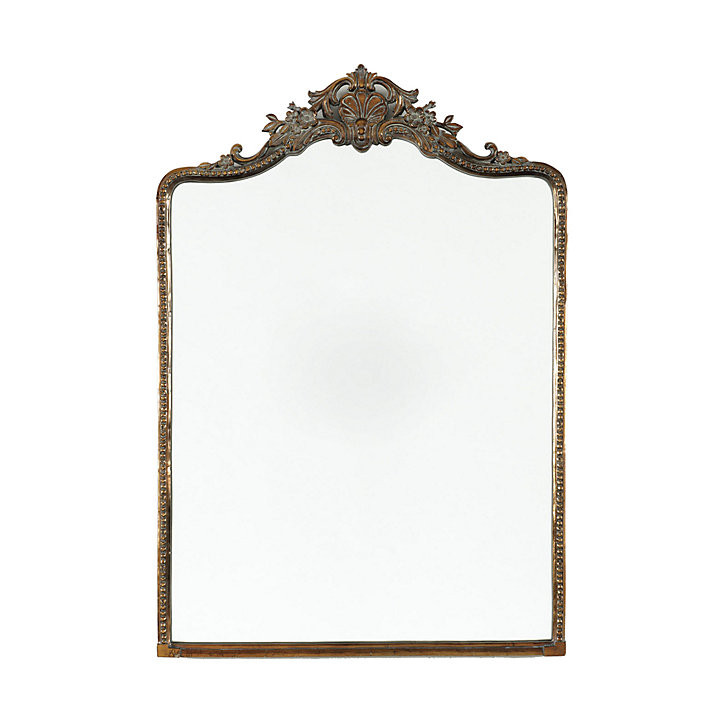 Beaudry Mirror with Hand Forged Iron Beaded Frame & Shell Crest | Ballard Designs, Inc.