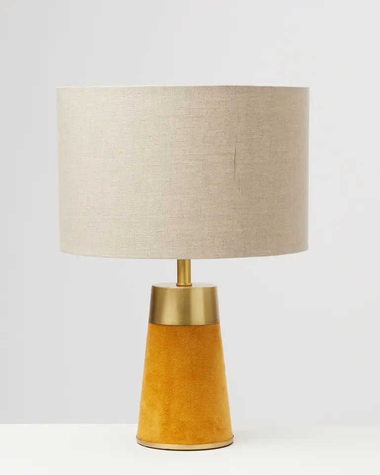 Ero Velvet Desk & Table Lamps Medium | Oliver Bonas | Oliver Bonas (Global)