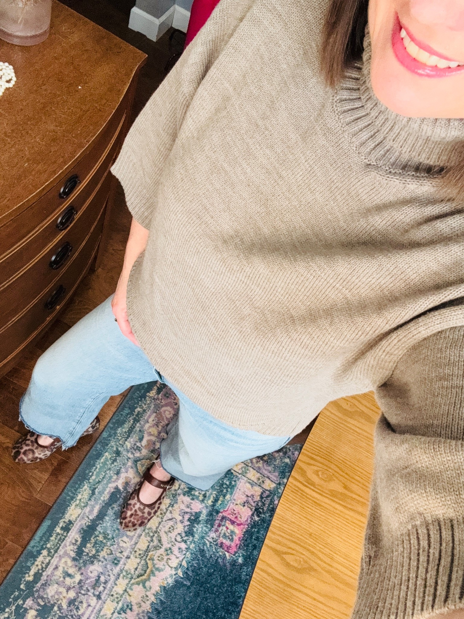 Lightweight turtleneck sweater and cropped wide leg jeans for spring!!!

#LTKOver40 #LTKootd #LTKTall