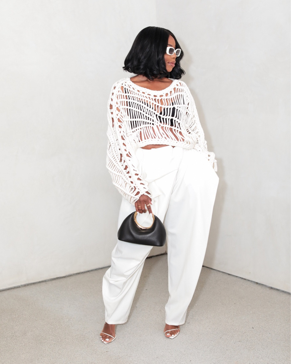 All white 🤍 linked similar top and pants 

#LTKstyletip