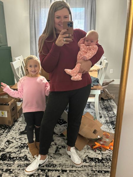 Here is to 31! My go to mom outfit! Everyone’s favorite Walmart sweatshirt, Amazon joggers and the next Nike shoes! 

Everything is true to size, I’m wearing a large in the sweatshirt and xl pants (postpartum 4 weeks) 

#LTKmidsize #LTKfindsunder50 #LTKfamily