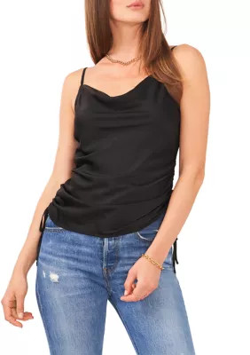 1.state Women's Cowl Neck Tank Top, Black, Small | Belk