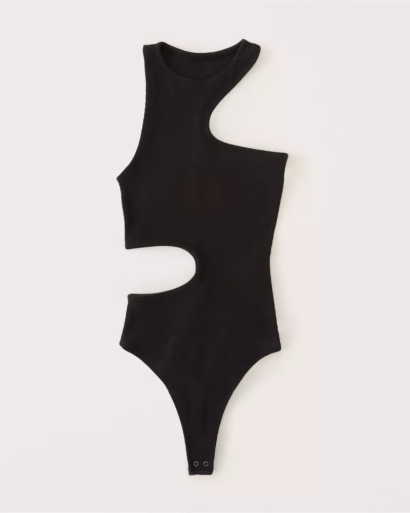 Asymmetrical Cutout Bodysuit curated on LTK