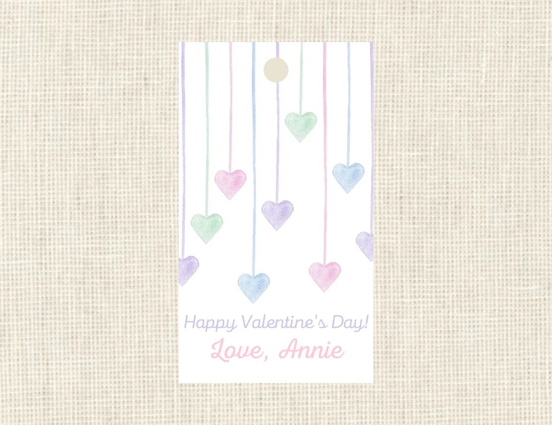 Valentine tags / Class Treat Tags | Etsy (US)