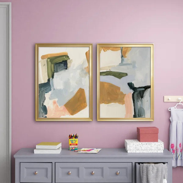 Palette Meld I Framed On Canvas 2 Pieces Painting | Wayfair North America