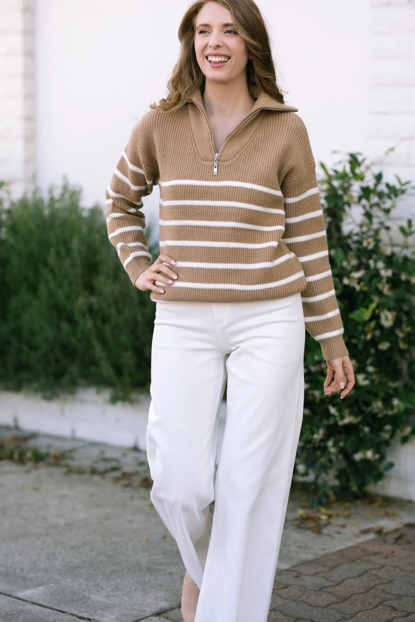 Heather Half Zip Sweater | Morning Lavender
