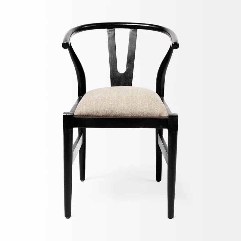 Farringdon Cotton Side Chair in Brown | Wayfair North America