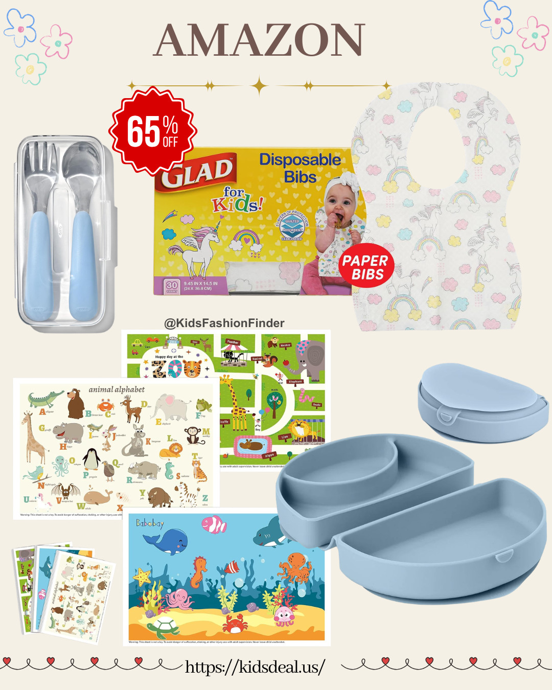 👶🍽️ Baby Mealtime Essentials ✨

Dining out with little ones just got easier! 

💙 These parent-favorite essentials are perfect for restaurants, travel, and everyday adventures.

🍼 Disposable Bibs – Keep clothes clean with easy, mess-free cleanup

🍽️ Disposable Placemats – Create a cleaner eating surface anywhere
🥄 OXO Tot Spoon & Fork Set – Easy-grip utensils made for little hands

🩵 Miniware Foldable Travel Plate – Lightweight, compact, and perfect for meals on the go

Everything you need for stress-free family meals! 🧳💕

#BabyEssentials #TravelWithKids #BabyFeeding #OXOTot #Miniware #DisposableBibs #TravelPlate #ToddlerEssentials #MomLife #BabyGear #FamilyTravel #FeedingTime #ParentingHacks #BabyMustHaves #DealAlert 👶🍽️

#LTKmomlife #LTKTravel #LTKBaby