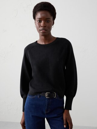 Volume-Sleeve Sweater | Banana Republic Factory