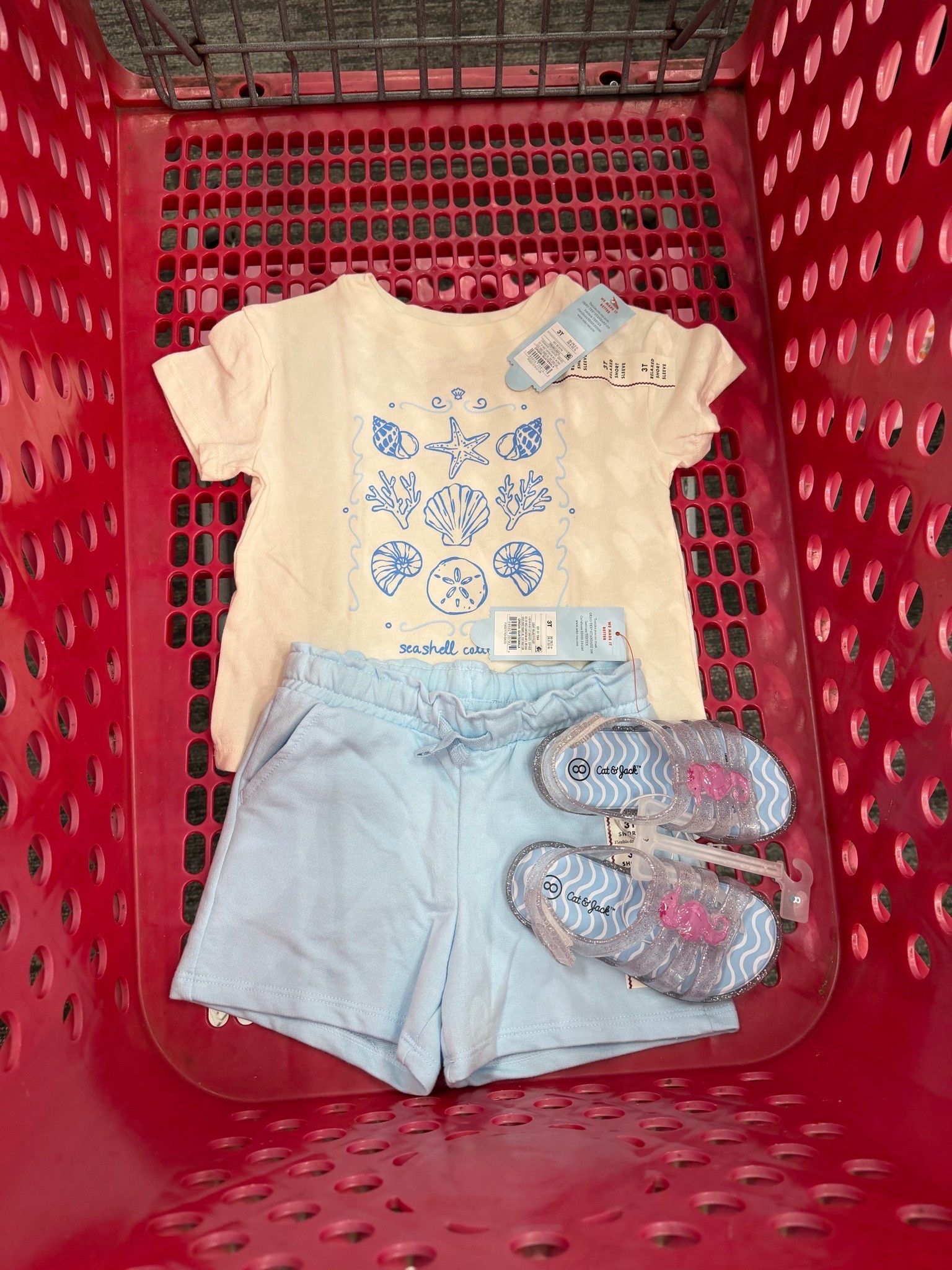 Tiny beach babe vibes 🐚🩵 Seashells, seahorses, and the cutest little jelly shoes for summer ☀️ @Target

#LTKBaby #LTKKids #LTKSwim